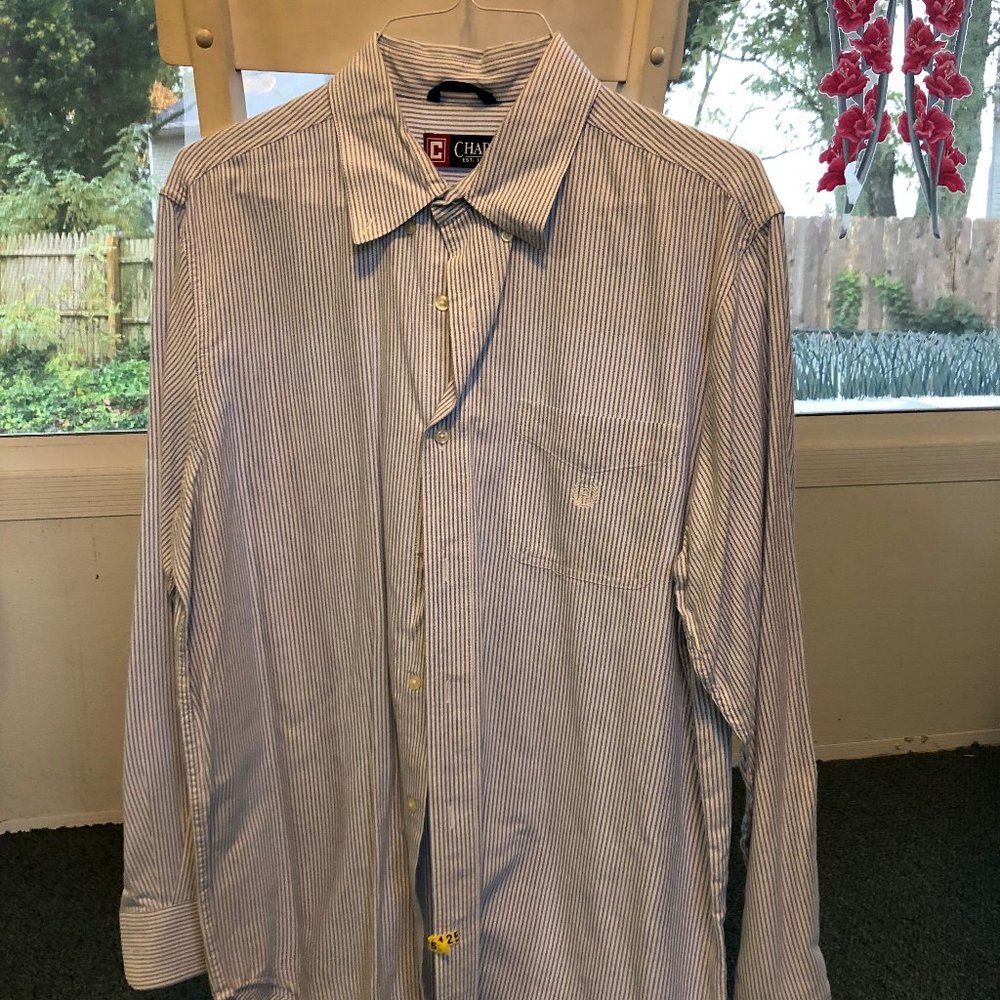 blue stripes men shirt 100%cotton L/G